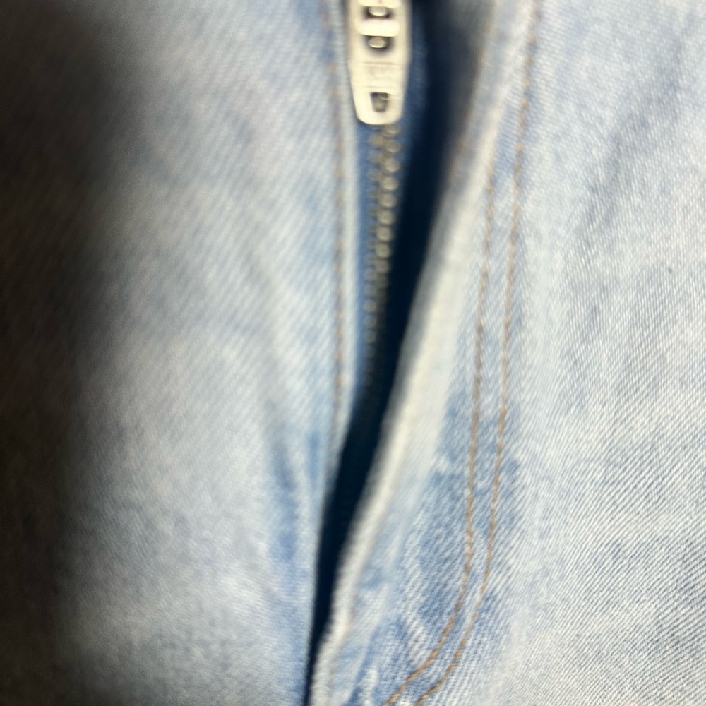 Zara Light Blue Denim Pants Baggy Light Wash 2 - Picture 4 of 8